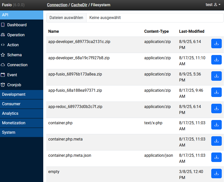Filesystem connection designer